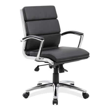 OFFICESOURCE Merak Collection Executive Mid Back with Chrome Frame 1505VBK